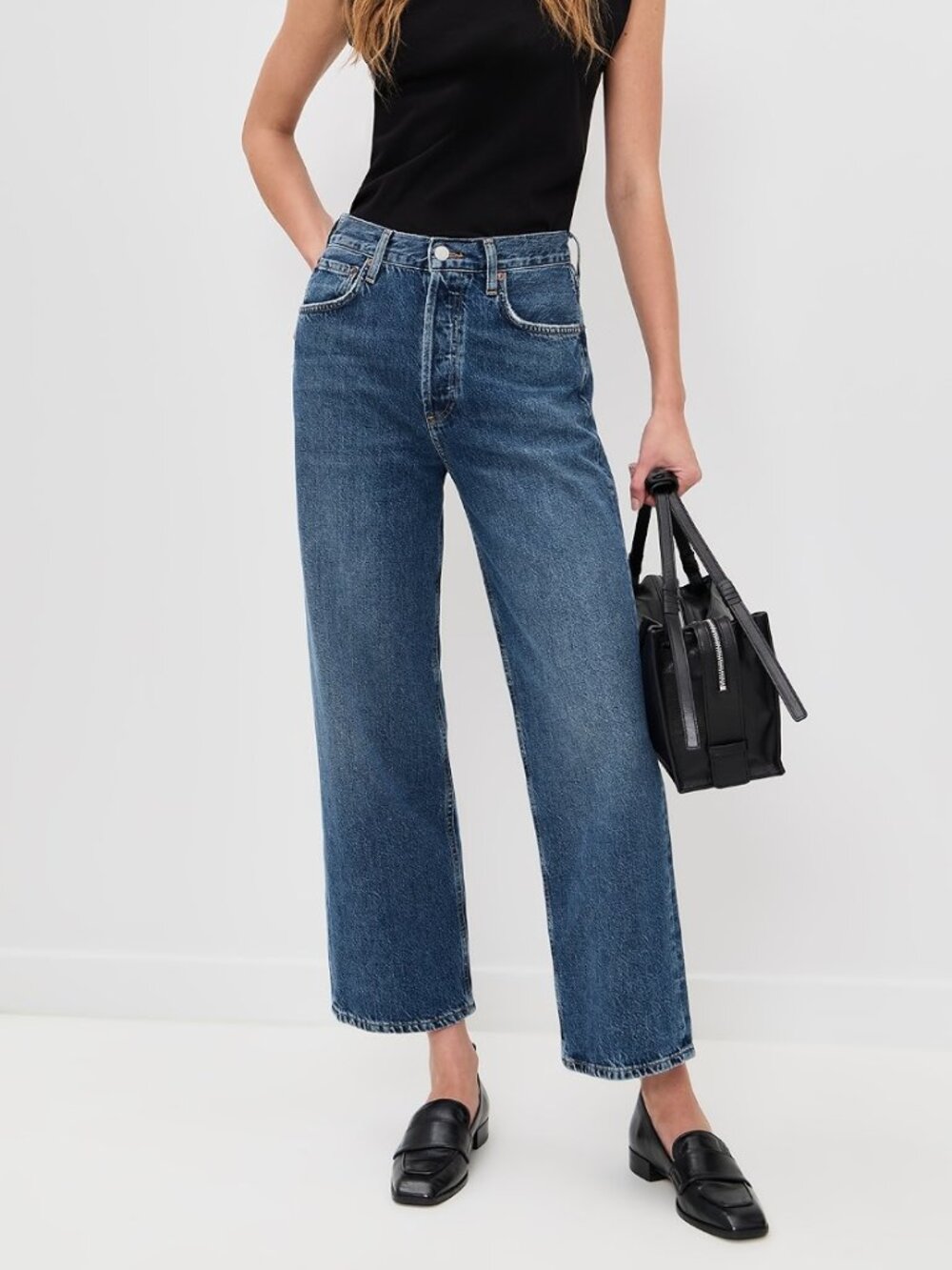 Agolde Ren High Rise Wide Leg Jeans in Control Size 26